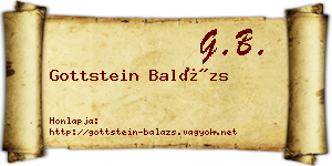 Gottstein Balázs névjegykártya